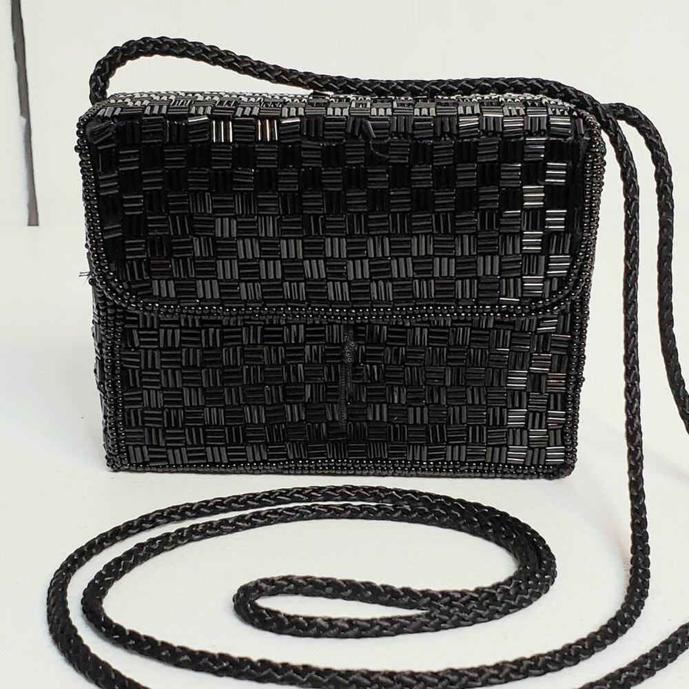 Alfred Sung Square Beaded Formal Evening Shoulder Bag - Picture 13 of 13